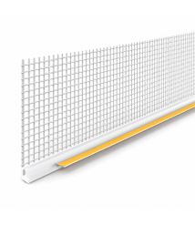 Profil etansare ferestre cu plasa din fibra de sticla 6 mm alb, 2.5 m